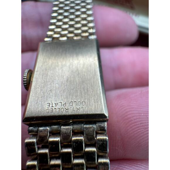 Vtg Bancor Hidden Watch 10K Rolled Gold Plate Back 12K Gold Filled Band w/ Box - Picture 10 of 14